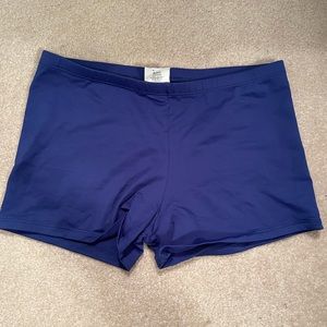 Blue spandex shorts size large by body wrappers